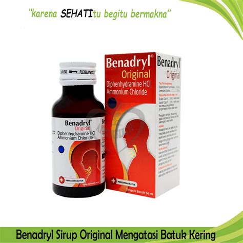 Benadryl Original Syrup Relieves Dry Cough Shopee Philippines