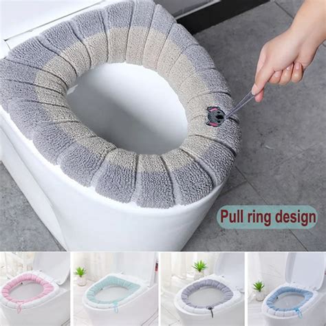 1Pcs Bathroom Toilet Seat Cover Soft Warmer Washable Mat Cover Pad