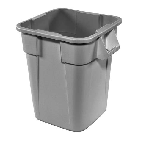 Brute Container Square Polyethylene 28 Gal Gray Fg352600gray Parts Town