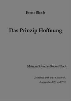 Das Prinzip Hoffnung Pdf