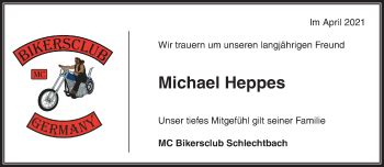 Traueranzeigen Von Michael Heppes Zvw Trauer