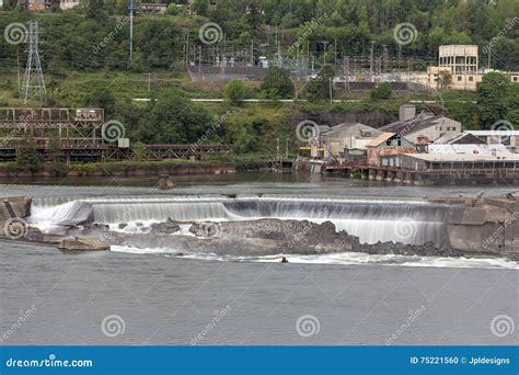 Willamette Falls in Oregon City Stock Photo - Image of north, scenic ...