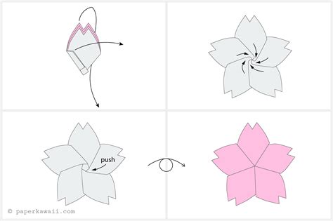 How To Make A Origami Cherry Blossom