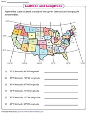 United States Longitude Latitude Map