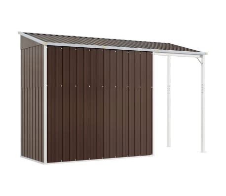 Vidaxl Abri De Jardin Avec Toit Prolong Marron X X Cm Acier