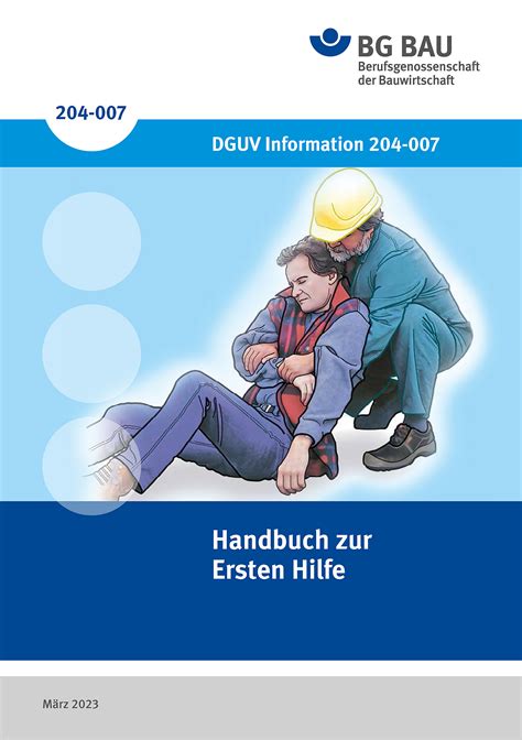 Handbuch Zur Ersten Hilfe BG BAU Berufsgenossenschaft Der Bauwirtschaft