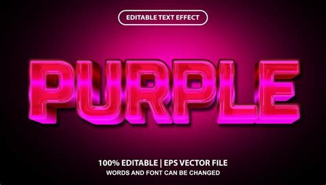 Premium Vector Purple Editable Text Effect Template