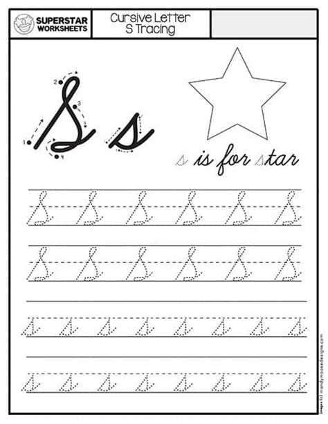 Cursive Tracing Worksheets - Superstar Worksheets