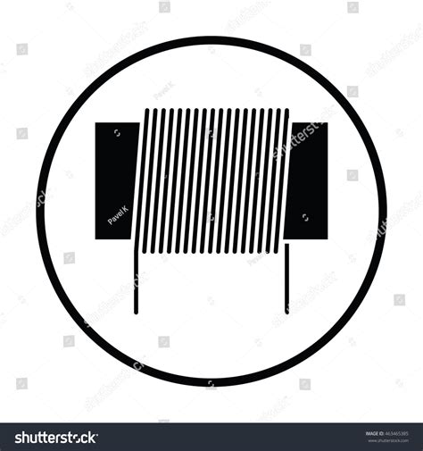 Inductor Coil Icon Thin Circle Design Stock Vector 463465385 Shutterstock