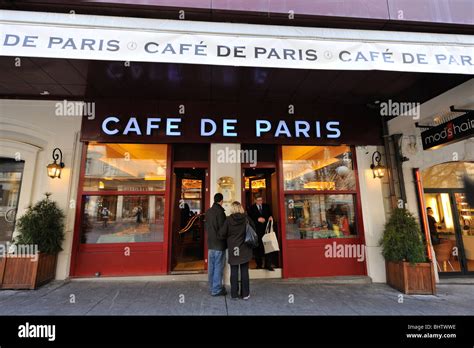 Cafe De Paris In Geneva Switzerland A Typical Bistrot Style Cafe