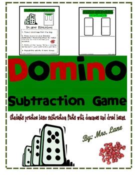 Domino Subtraction Game by Mrs. Lane | Teachers Pay Teachers