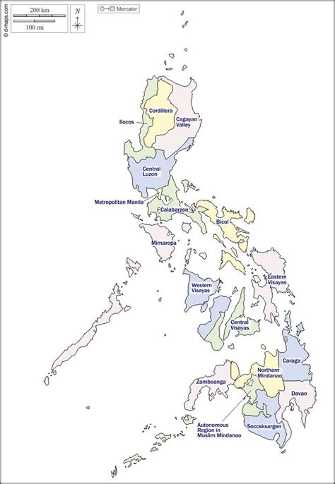 A Map Of The Philippines Showing Major Cities