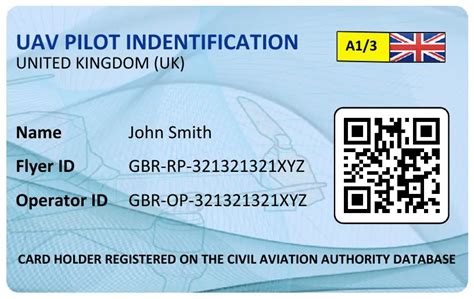 Uav Drone Pilot Qr Id Card Thedroneidcard