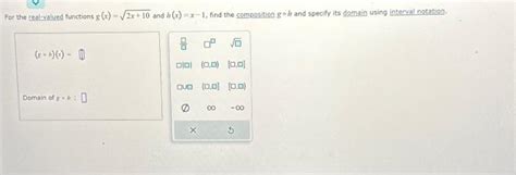 Solved For The Real Valued Functions G X X And H X Chegg