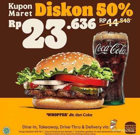 Promo Burger King Maret Ada Kupon Maret Serba Diskon