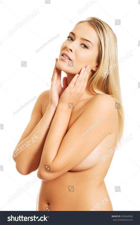 Portrait Nude Woman Covering Her Breast Stock Photo 322042856 Shutterstock