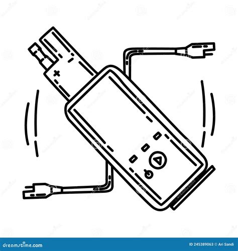 Smartphone USB Charger Icon Doodle Hand Drawn Or Outline Icon Style