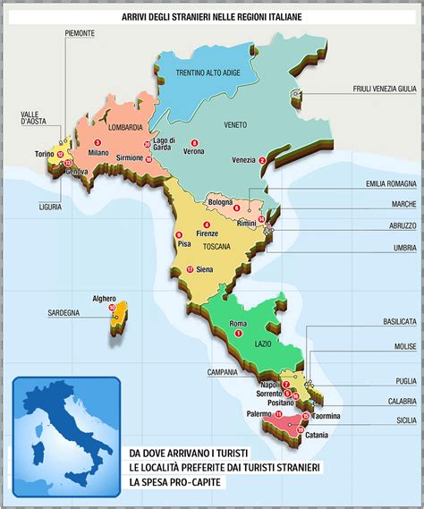 Italian Regions Most Visited by Foreigners for 2012 by Hospitalitynews ...