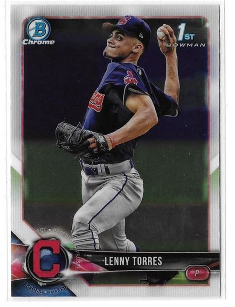 Bowman Chrome Draft Prospect Lenny Torres Bdc Ebay