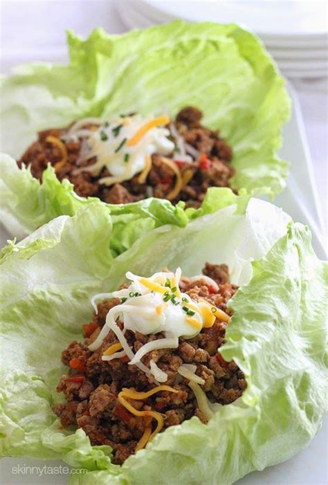 Turkey Taco Lettuce Wraps Skinnytaste Turkey Taco Lettuce Wraps