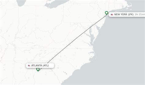 Direct (non-stop) flights from Atlanta to New York - schedules ...