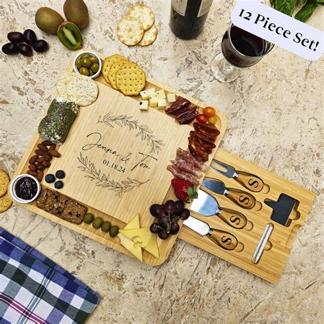 Personalized Charcuterie Board Custom Cheese Board Engraved Cutting