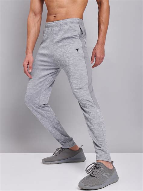 Buy Mens Knitted Active Odour Free Melange Slim Fit Track Pants From