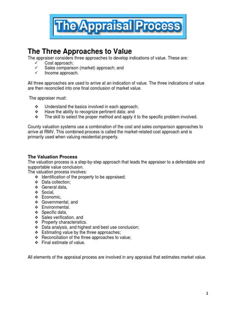 Appraisal Process Pdf Real Estate Appraisal Discounted Cash Flow