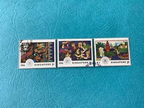 1992 25th Anniversary Of ASEAN CTO Singapore Postage Stamps Set