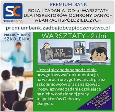 SZKOLENIE PREMIUM BANK ROLA I ZADANIA IOD A Warsztaty Dla