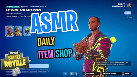 Asmr Fortnite Lewis Hamilton Skins Are Back Daily Item Shop 🎮🎧 Relaxing Whispering 😴💤 Youtube