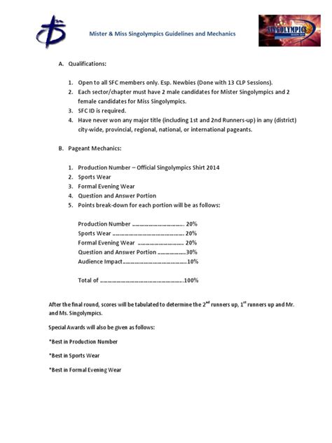 Mr and Ms Guidelines 2014 | Ms. | Rules