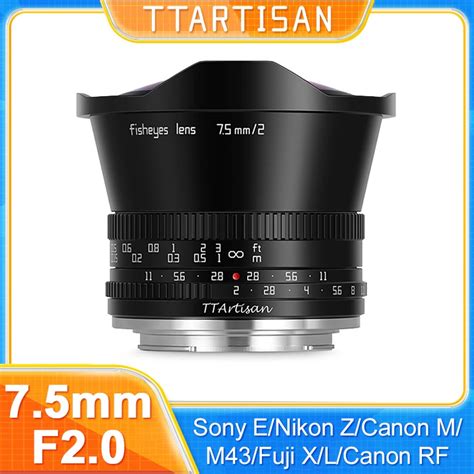 TTArtisan 7 5mm F2 APS C Fisheye Lens Manual Focus Black Shopee