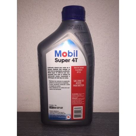 MOBIL SUPER 4T 20W50 1 LITRO