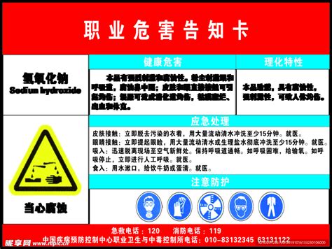 职业危害告知卡 氢氧化钠设计图公共标识标志标志图标设计图库昵图网