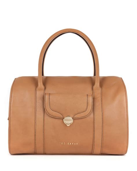 Ted Baker Marang Large Leather Bowler Bag In Brown Lyst