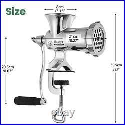 Huanyu Manual Meat Grinder Stainless Steel Hand Cranked Meat Grinding