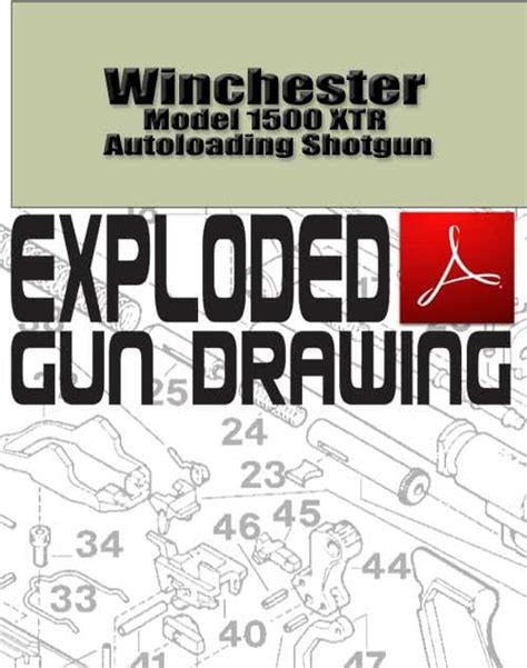 Winchester Model 1500 Xtr Autoloading Shotgun Exploded Gun Drawing