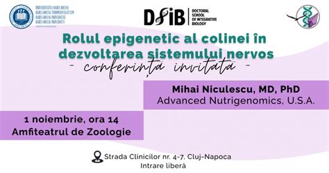 Conferință Rolul epigenetic al colinei în dezvoltarea sistemului