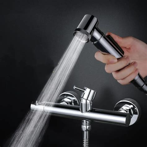 Degree Rotation Handheld Brass Bidet Sprayer Toilet Portable Bidet Shower Set With Hot And