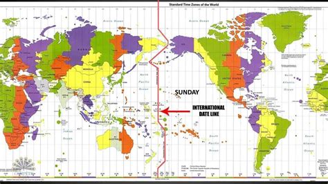 Large Detailed Map Of International Date Line