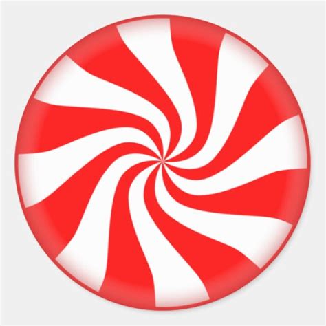 peppermint swirl candy stickers | Zazzle