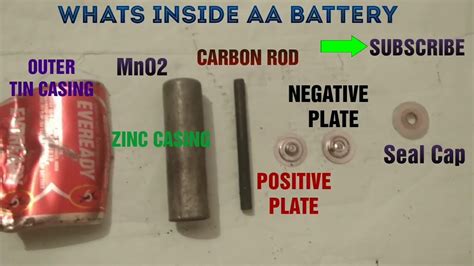 Inside Eveready Aa Cellbattery Opening A Aa Cell Youtube