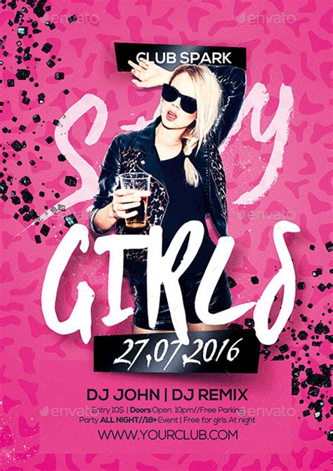 Download Sexy Girls Party Flyer Template For Photoshop