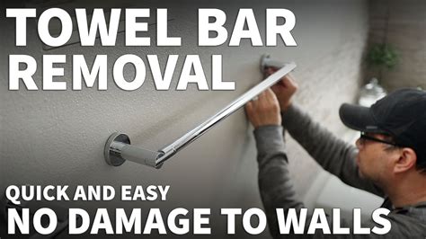 How To Remove Towel Bar From Wall Loosen Set Screw To Detach Towel