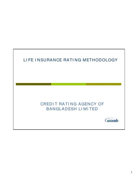 PDF CRAB Life Insurance Rating Methodology DOKUMEN TIPS