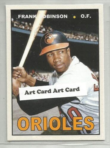 Frank Robinson Baltimore Orioles Baseball Art Card Ebay