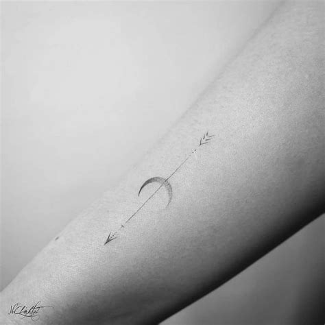 Dotwork Moon Arrows Arrow Tattoos For Women Small Arrow Tattoos