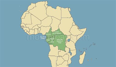 Congo Basin Africa Map | Map Of Africa