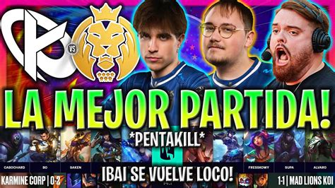 IBAI CASTEA LA MEJOR PARTIDA DE MAD KOI PENTAKILL KC Vs MDK LEC